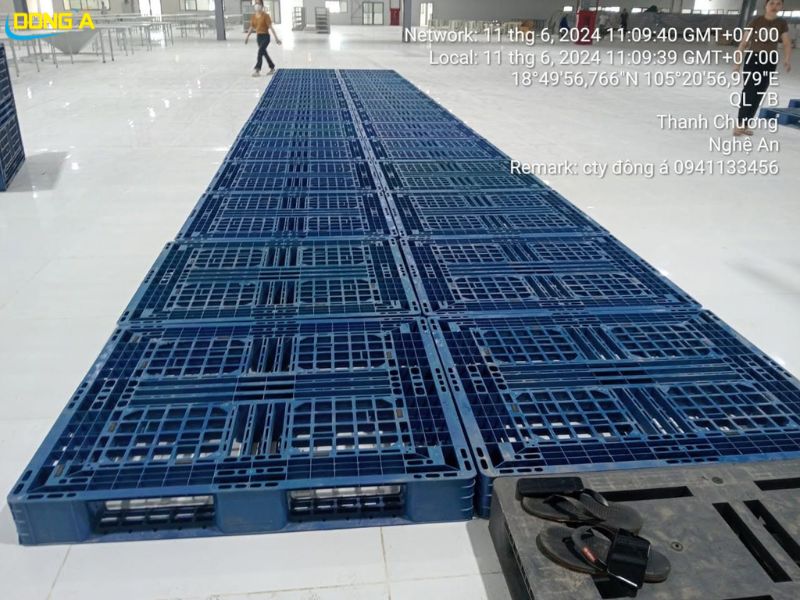 Pallet Nhựa PL08 1200x1000x145mm giao tại kho khách hàng