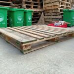 Pallet gỗ keo cũ 1100x1300x120mm tại xưởng Pallet Đông Á